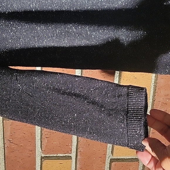 Verve Ami Black Sparkly Sweater, Size S - Picture 4 of 6
